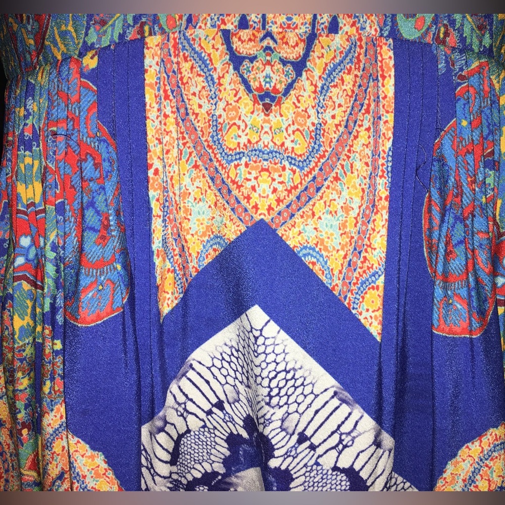 Anthropologie Ranna Gill Boteh Maxi Dress with Embellished Neckline - Size 10. - Picture 7 of 16